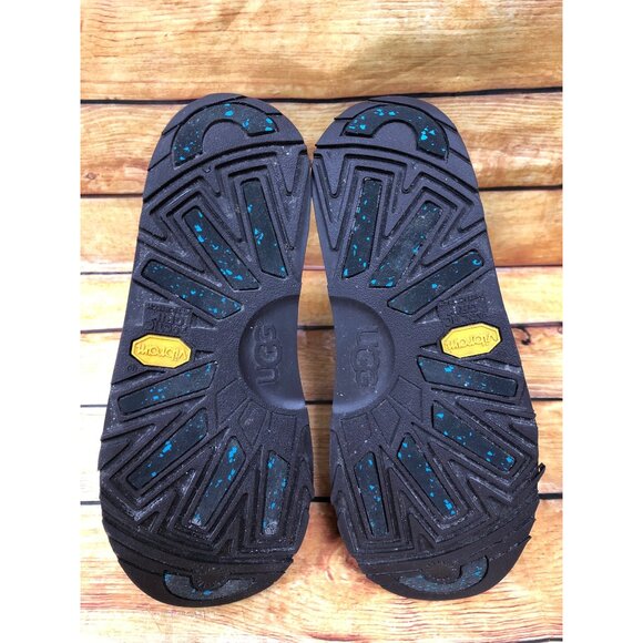 UGG Breida Brown Leather Waterproof Sheepskin Vibram Sole Boots Womens 6 /37 (h7 - Picture 7 of 10